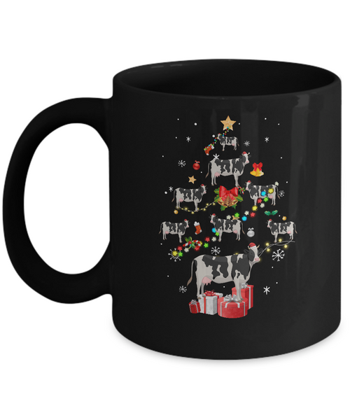 Farmer Cow Christmas Tree Decor Xmas Gift Mug