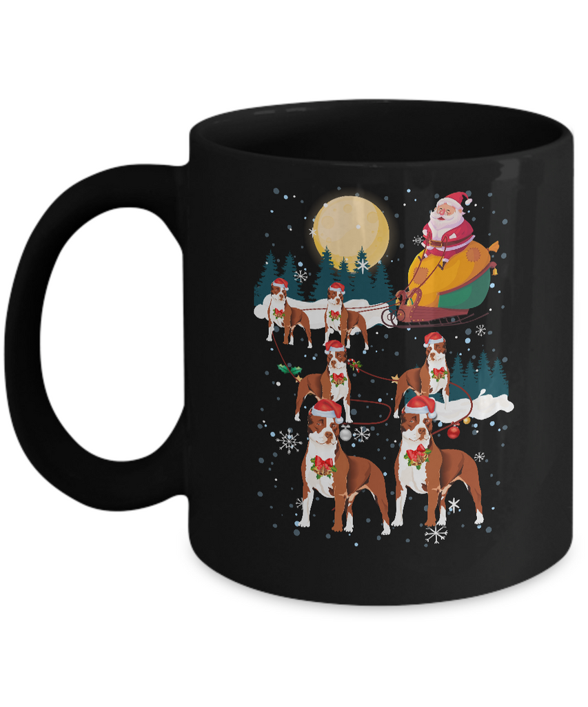 Dog Reindeer Pit bull Christmas Gift Mug