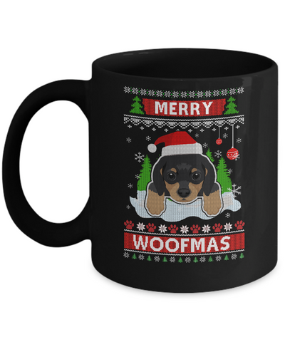 Dachshund Merry Woofmas Ugly Christmas Sweater Mug