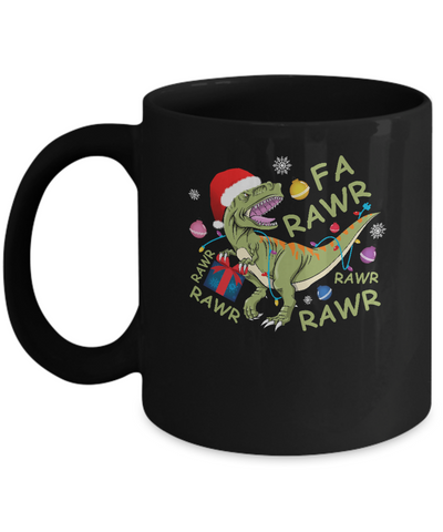 Christmas Funny Dinosaur T-Rex Claus Fa Rawr Rawr Mug