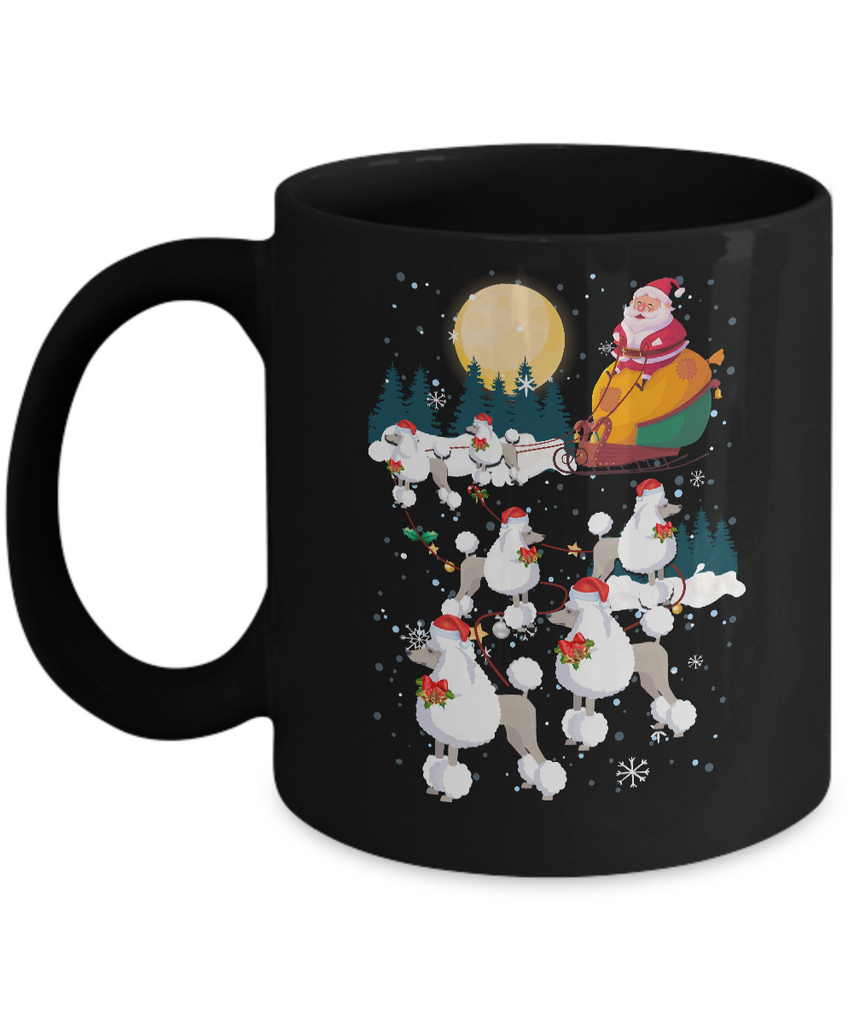 Dog Reindeer Poodle Christmas Gift Mug