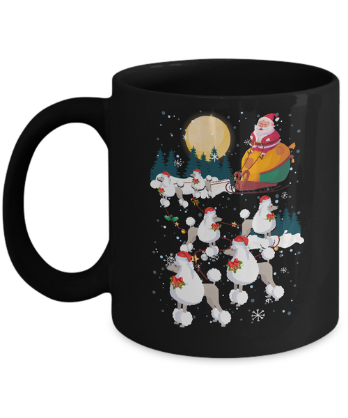 Dog Reindeer Poodle Christmas Gift Mug