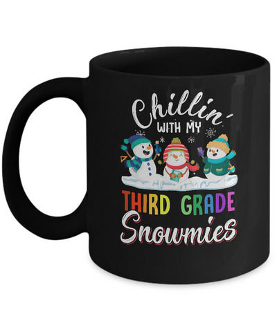 Chillin' With Third Grade Snowmies Christmas Teacher Gifts Mug