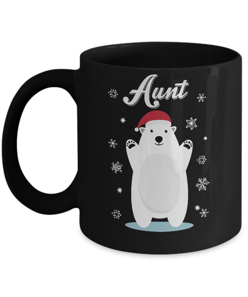 Aunt Bear Christmas Santa Pajamas Mug