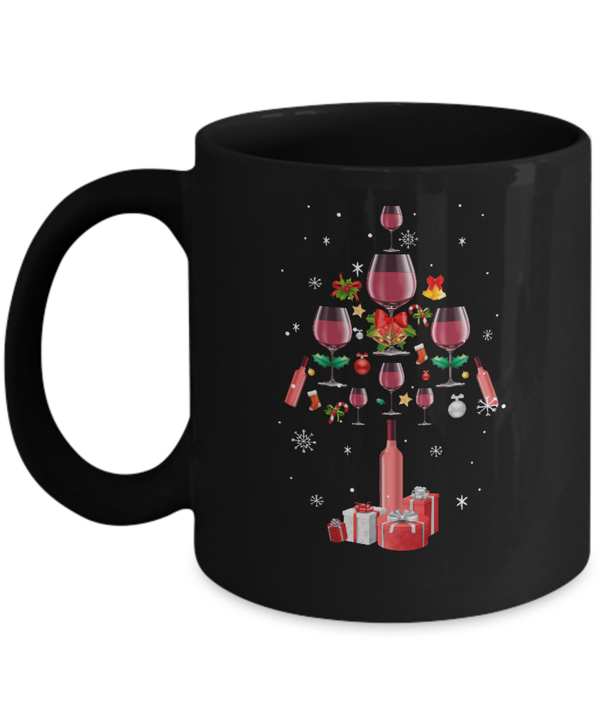 Drink Wine Christmas Tree Wine Xmas Gifts Mug