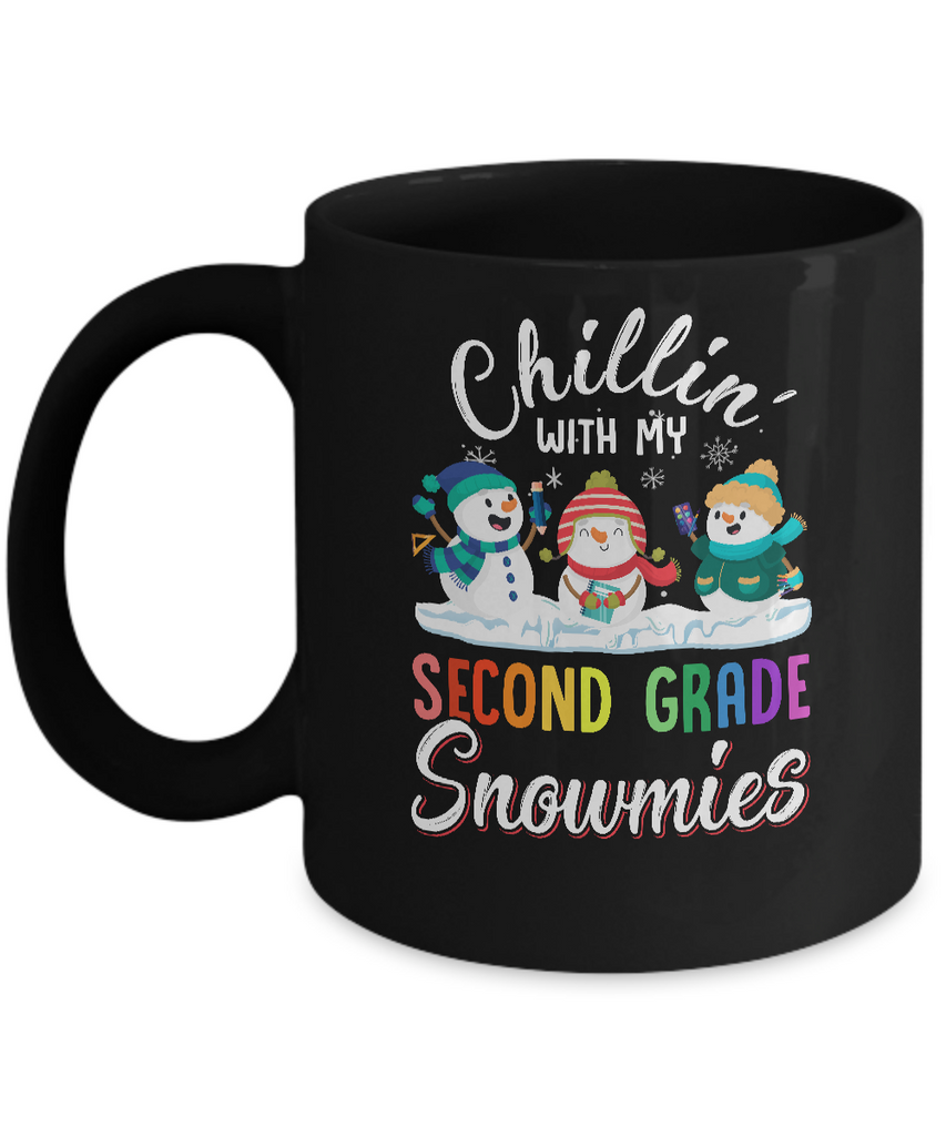 Chillin' With Second Grade Snowmies Christmas Teacher Gifts Mug