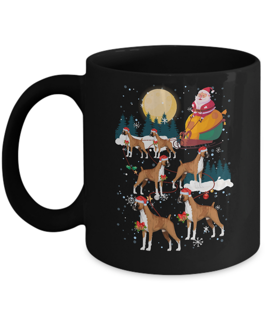 Dog Reindeer Boxer Christmas Gift Mug