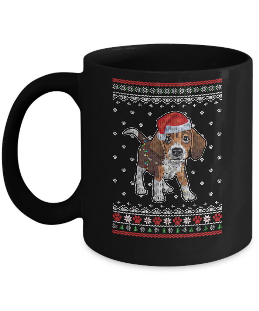 Beagle Christmas Ugly Sweater Lights Dog Xmas Gift Mug