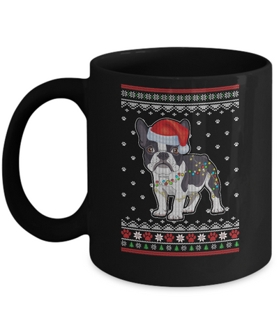 Bulldog Christmas Ugly Sweater Lights Dog Xmas Gift Mug