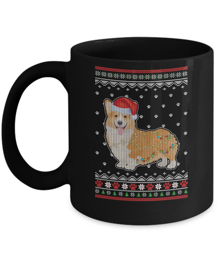 Corgi Christmas Ugly Sweater Lights Dog Xmas Gift Mug