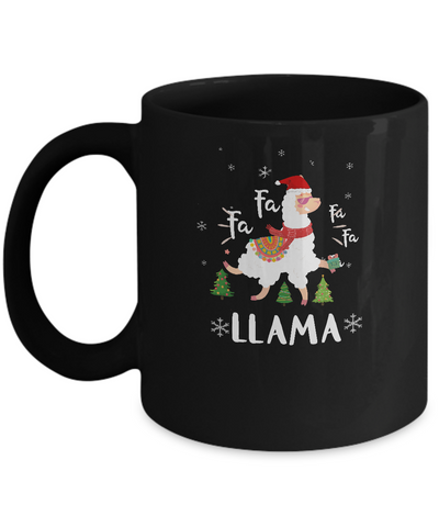 Fa La La Llama Santa Christmas Funny Gift Xmas Mug