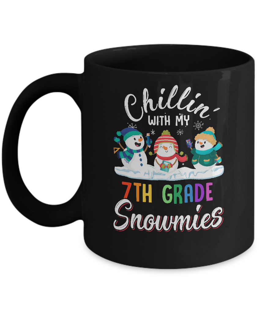 Chillin' With 7th Grade Snowmies Christmas Teacher Gifts Mug