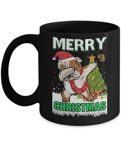 Cute Bulldog Claus Merry Christmas Ugly Sweater Mug