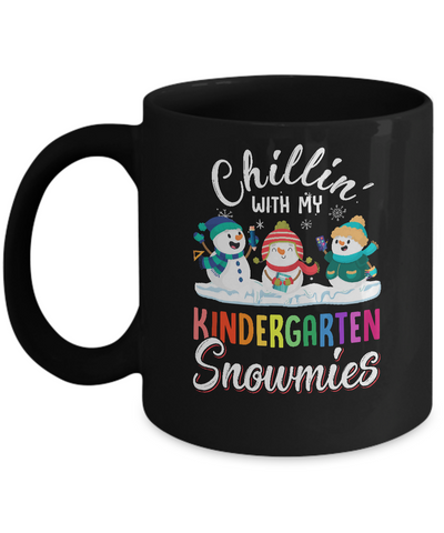 Chillin' With Kindergarten Snowmies Christmas Teacher Gifts Mug