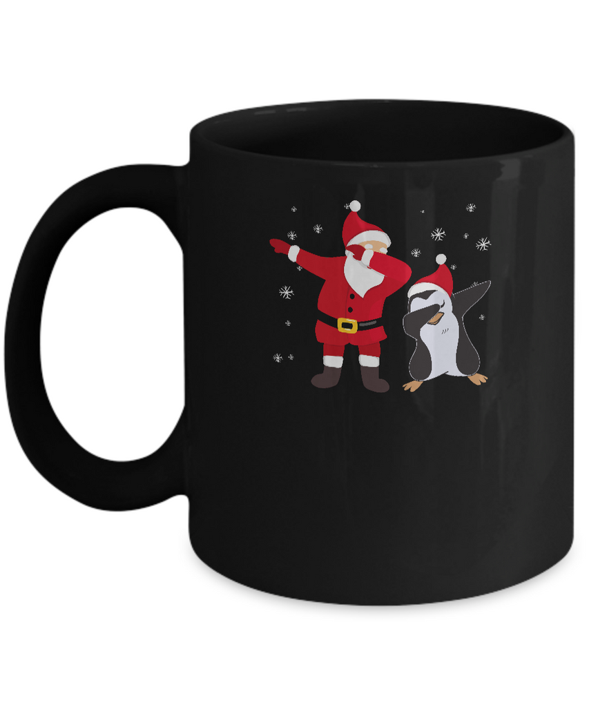 Dabbing Santa Penguin Funny Dab Dance Christmas Gift Mug